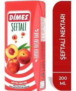 Dimes Meyve Suyu 200 Ml Şeftali X27 - Görsel 1