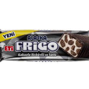 Eti Alaska Frigo Bitter Çikolata Kaplı Kakaolu Bisküvili Sütlü Soğuk Tatlı Bar - Görsel 1