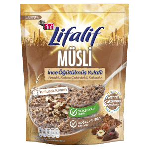 Lifalif İnce Öğütülmüş Yulaflı Fındıklı, Kakao Çekirdekli, Kakaolu Müsli - Görsel 1