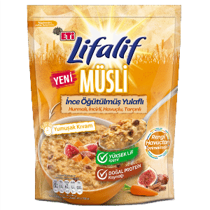 Lifalif İnce Öğütülmüş Yulaflı, Hurmalı, İncirli, Havuçlu, Tarçınlı Müsli - Görsel 1